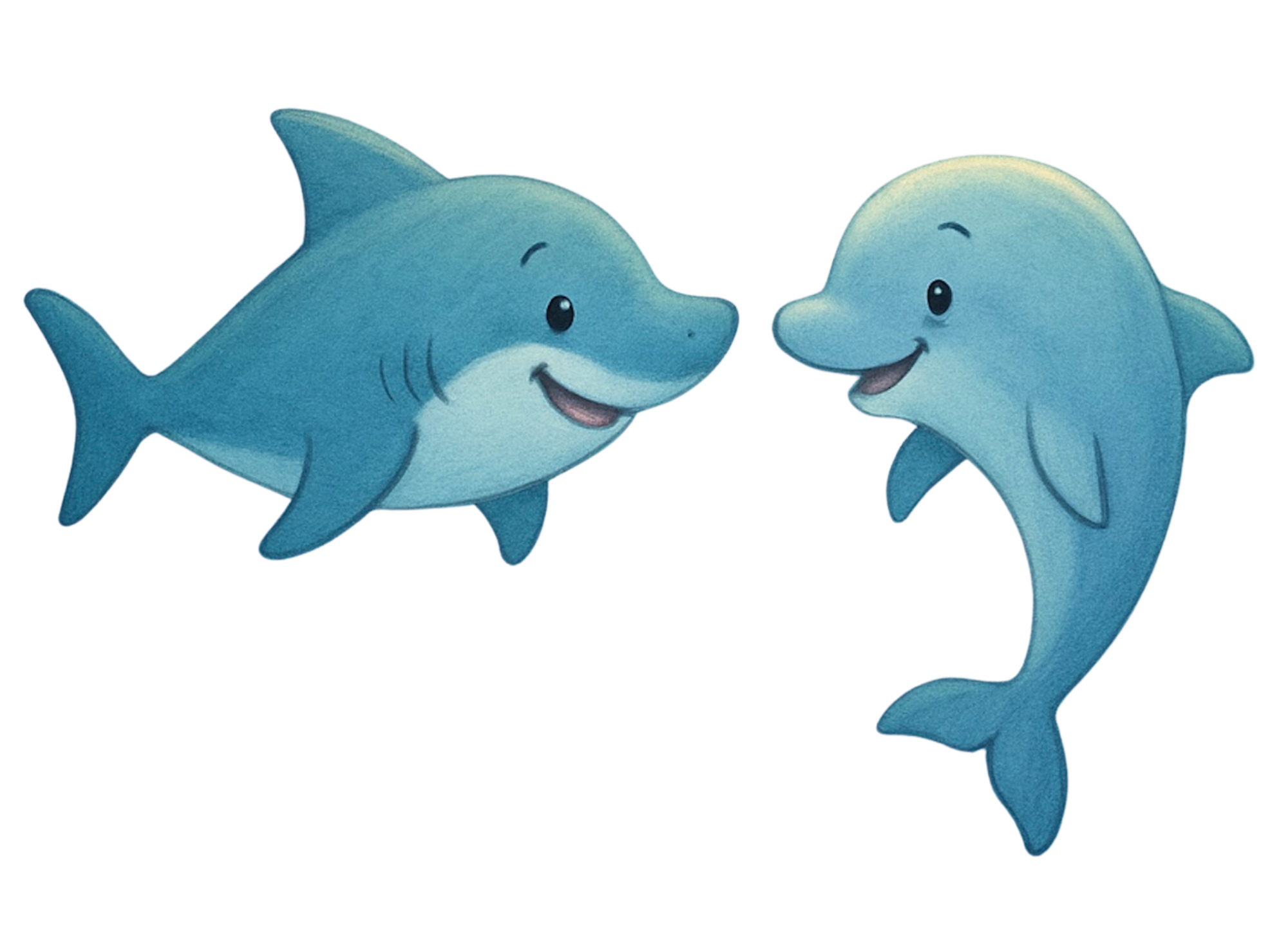 Hai und Delfin Der kleine Hai und der kleine Delfin